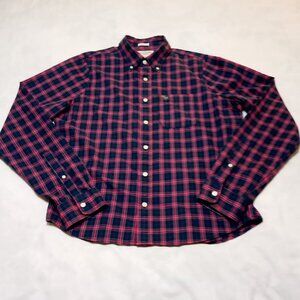 Abercrombie & Finch Muscle Men's Shirt Red/Blue Plaid Size XXL